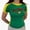 Green, variant on HCYSFG Womens Guyana Flag Graphic Top Crewneck Short Sleeve Slim Fit Letter Print T Shirt Summer Casual Pullover Tee