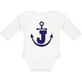 thumbnail image 3 of Inktastic Monogram J Nautical Anchor Boys or Girls Long Sleeve Baby Bodysuit, 3 of 5