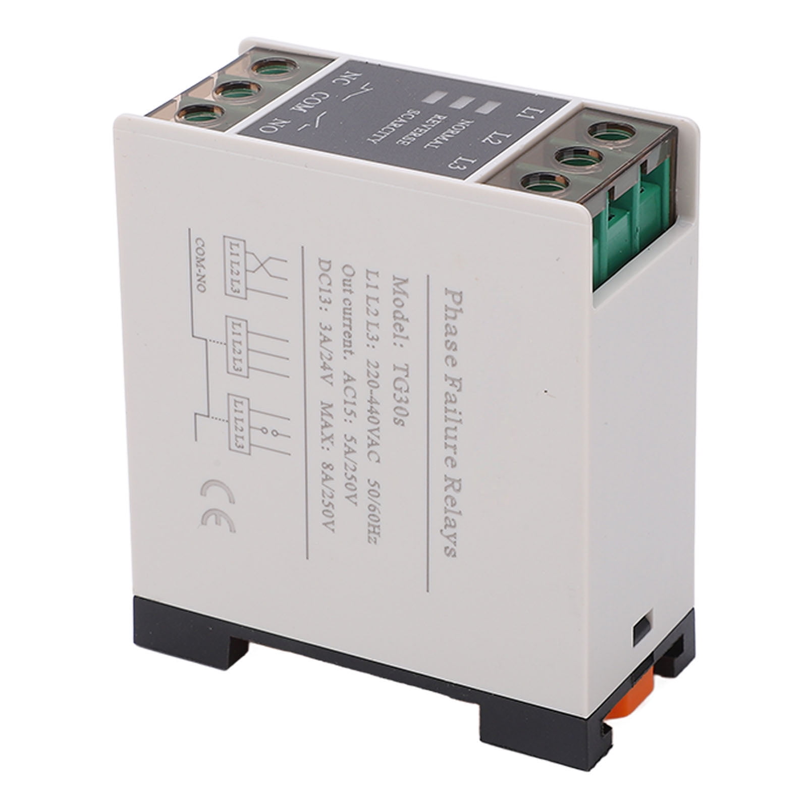 3 Phase Relay Phase Protector AC Relay PC Flame Retardant Rail