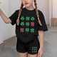 thumbnail image 3 of Vestido de Manga Corta para Niños Día de San Patricio Impreso Cuello Redondo de Dos Piezas con Pantalones Cortos, Cómoda Mezcla de Poliéster Spandex, 3 of 6
