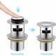 thumbnail image 2 of Desagüe de lavabo con rebosadero, desagüe de lavabo emergente, desagüe de lavabo universal, cromado, 2 of 5