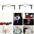 thumbnail image 3 of Goriertaly 2piece Fashionable Metal Purse Frame Wide Application And Durable Purse Bag Kiss Clasp Lock Bronze, 3 of 6