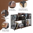 thumbnail image 3 of YOCWO Expandable Record Player Stand, L Shape and I Shape Record Shelf, Vinyl Record Stand Storage Holds 300~450 Albums, 3 of 9