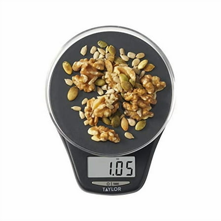 Taylor Precision Products 4.4lb Precision Digital Kitchen'scale with Weighing Tray, 4.4 pound capacity, Black