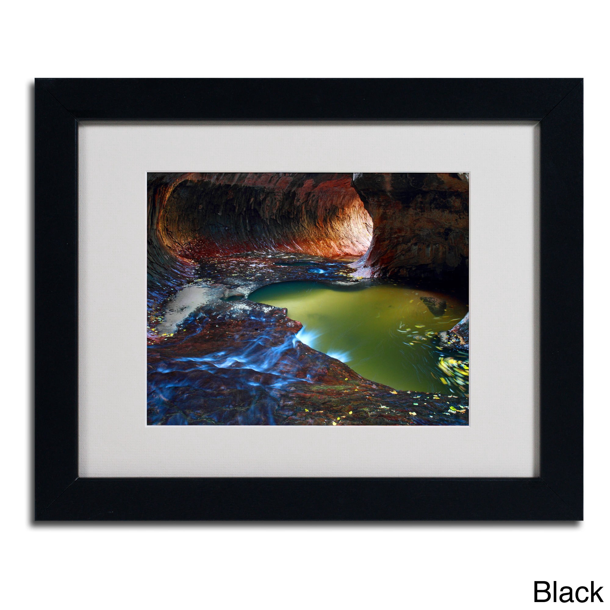 Trademark Fine Art "Zion Subway" Matted Framed Art by Pierre Leclerc