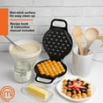 thumbnail image 2 of Bubble Waffle Maker - Electric Non-Stick Hong   Waffle Iron with  Recipe Guide, 2 of 6
