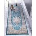 thumbnail image 1 of Unique Loom 3133707 2 Pi 2 Po x 6 Pi Amal Aurora Runner Rug&44; Sarcelle, 1 of 2