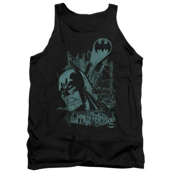 Batman Gritted Teeth Adult Tank Top Black