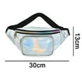 Holographic Dreamy Colorful Gradient Color Fanny Pack for Women Girls