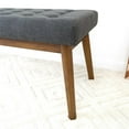 thumbnail image 7 of Rexton Mid-Century Modern Gray Fabric Bench, 7 of 7
