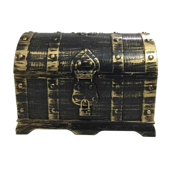 Kids Pirate Treasure Chest Toy Box Antique Color Favors Props Decoration/Kids Storage Treasure Chest