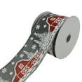 thumbnail image 1 of Winter Red Barn Wired Ribbon, 2-1/2-Inch, 10-Yard, 1 of 1