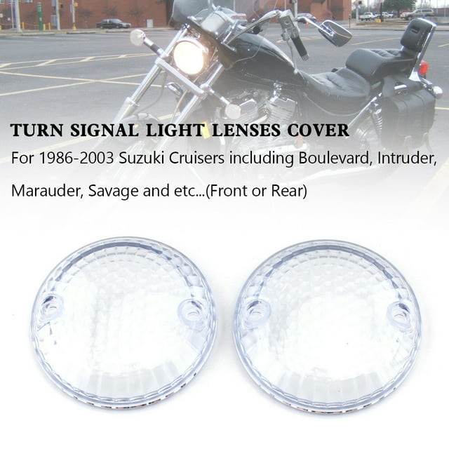 Turn Signal Light Lens Cover For Suzuki Cruisers Intruder 1400 VX800 Clear