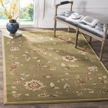 SAFAVIEH Lyndhurst Milo Floral Border Area Rug, Green/Multi, 8'9" x 12'