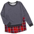 thumbnail image 2 of FDGIU Women's Oversized Sweatshirts 2025 - Fleece Pullover Crewneck Long Sleeve, Comfy Fall Winter Tops Casual Outfits, 2 of 5