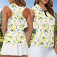 thumbnail image 4 of Aplkyhs Lemon Blossoms Matching Couple Golf Shirts Golf Tank Top for Women Quarter Zip Athletic Sleeveless Shirts for Yoga or Daily Wear Machine Washable Breathable Fabric, 4 of 6