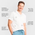 thumbnail image 3 of Lands' End Essentials Men's V-Neck T-Shirt 3 Pack - Premium Cotton Tee, Casual Regular Fit, 3 of 6
