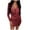 c8-wine cocktail dresses for women, variant on UPPADA Womens Ruched Cocktail Party Dress Long Sleeve Midi Dress V Neck Cute Bodycon Dress Plus Size Cocktail Wedding Gown A-Line Dress with Belt Womens Clothing Deals