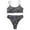 Grey, variant on Two Piece Swimsuit for Women Solid Splicing Strap Womens Swimsuits Bathing Two-Piece Swimsuit