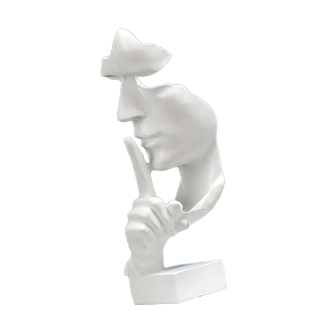 Silence Is Golden FigurineThinker Statue Vivid Shape Art Figurine Resin Sculptures Extended Durability