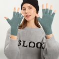 thumbnail image 4 of Guantes de invierno para mujer, con dedos a prueba de fugas, de vellón fino, resistentes al viento, a prueba de frío, cálidos, con pantalla táctil, guantes de medio dedo para estudiantes DY31, 4 of 5
