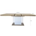 thumbnail image 4 of JERFIT White Oak Expandable Dining Table for 10 Person Seating, Reclaimed Wood Look Extendable Table for Large Dining Room, Kitchen & Entertaining, 4 of 4