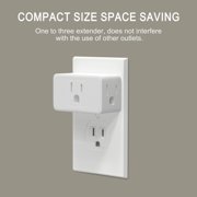 HITRENDS 3-Pack Multi Plug Outlet, 3 Outlet Wall Expander, 15A Outlet Splitter for Living Rooms and Bedrooms