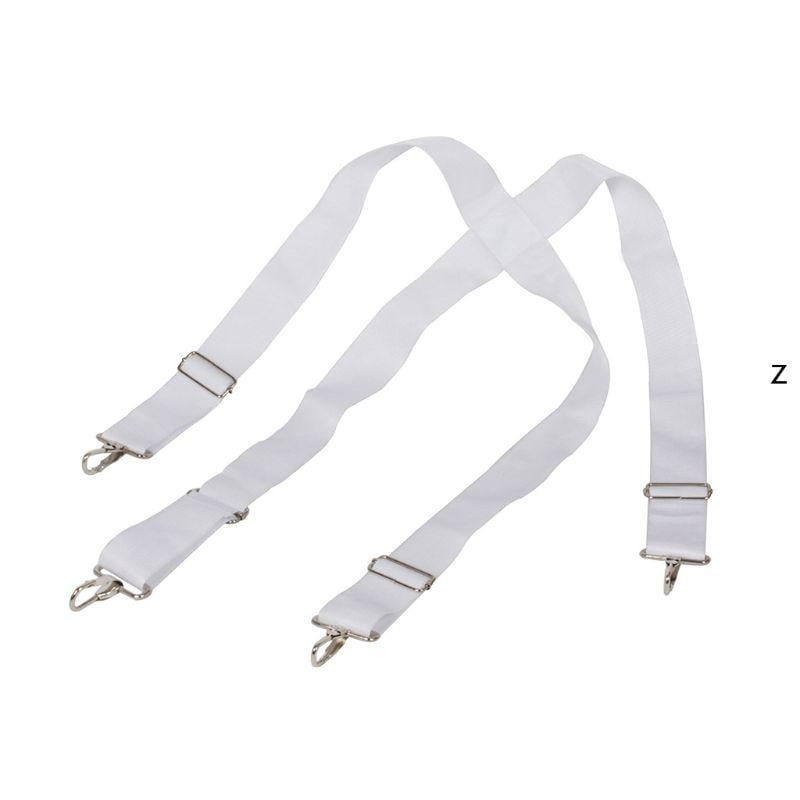 OOKWE Bass Drum Strap Parade X Type Sling Belt Adjustable Nylon White