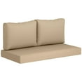 thumbnail image 2 of Outsunny 2 Seater Patio Furniture Cushions, 5 in Outdoor Loveseat Cushions with Removable Cover, Replacement Cushions for Outdoor Furniture, Beige, 2 of 9