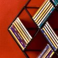 thumbnail image 4 of SEI Furniture Steel Wire Wall Art Mount CD Rack with Geometric Design, Black, 4 of 5