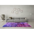 thumbnail image 3 of Ahgly Company Indoor Square Oriental Purple Industrial Area Rugs, 8' Square, 3 of 4