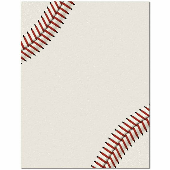 Baseball Letterhead Laser & Inkjet Printer Paper, 25 Sheets per Pack