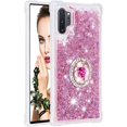 thumbnail image 3 of Glitter Clear Sparkly Bling Case for Samsung Galaxy Note 10+ Plus, Rugged Shockproof Flowing Liquid Floating Cover Women with Ring Holder Case for Samsung Galaxy Note 10 Plus  Rose Gold, 3 of 14