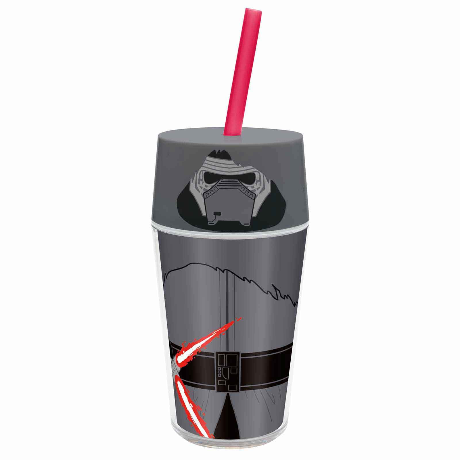 Star Wars The Force Awakens Tumbler Cup with Straw Kylo Ren & Stormtroopers 