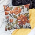 thumbnail image 2 of BANET Orange Square Decorative Throw Pillow Case White, 2 of 5