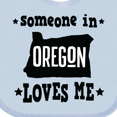 thumbnail image 4 of Inktastic Someone in Oregon Loves Me Gift Boys or Girls Baby Bib, 4 of 4
