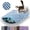 Blue, variant on RVOV Double Layer Cat Litter Mat, Honeycomb Catcher Trapping Mat, Non Slip Waterproof Urine Proof Kitty Litter Rug for Floor, Easy Clean Reusable Cat Supplies