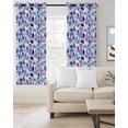 thumbnail image 2 of Blue Purple Leaves Blackout Curtains for Bedroom Living Room Darkening Curtains 63 Inches Long Summer Botanical Pastoral Plants Window Curtain 2 Panels Set Window Treatment Grommet Drapes 52"x63", 2 of 9