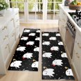 thumbnail image 4 of Kitchen Rugs Sets Of 2,Halloween Cute Ghosts Pattern Anti Fatigue Kitchen Mat Rugs Non Slip Washable,Decorative Kitchen Floor Mats for Kitchen,Sink,Laundry,17"X47", 4 of 5