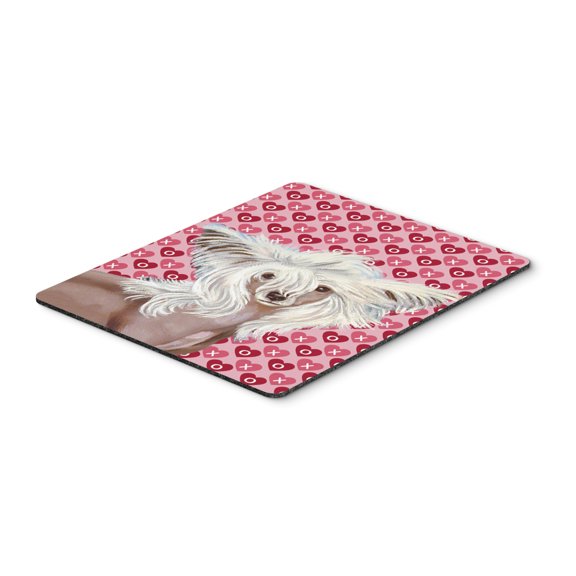 "Chinese Crested Hearts Love and Valentines Day Portrait Mouse Pad Hot Pad or Trivet"