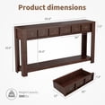 thumbnail image 2 of Soonbuy  Entryway Table with 2 Drawers & Open Storage Shelf, , 54-Inch Wooden Console Table,Sofa Table Behind Couch, Farmhouse Entry Foyer Table for Entryway, Hallway, Living Room, 2 of 9