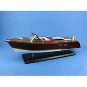 Handcrafted Model Ships Riva20 Riva Aquarama 20 in. Decorative Speed Boat