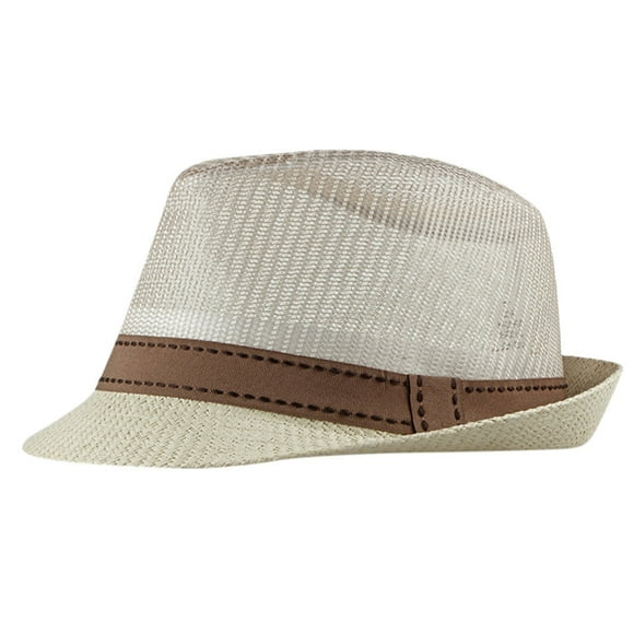 Unisex Summer Cool Elegant Trilby Hat & Stylish Hollow Beach Hat