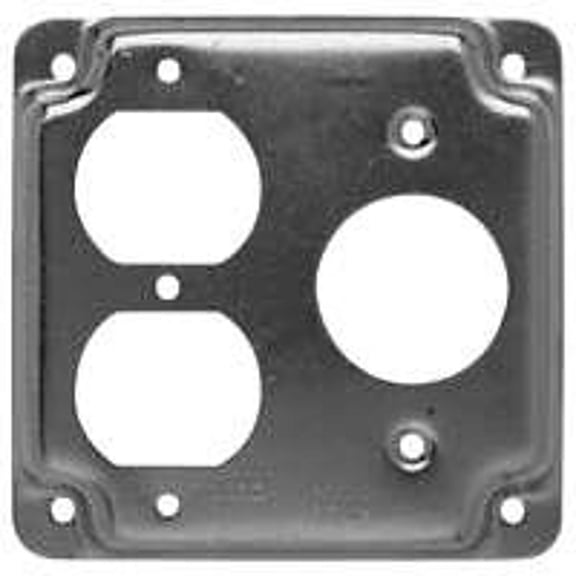 Hubbell Electrical PROD 831C Square Cover 4"W/1 DUPLEX/1-20A