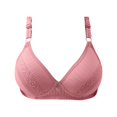 thumbnail image 2 of Wutalume Women's Full Coverage Lace Bras - Wireless Full Cup Bra, Soft Breathable Lace Bra for Everyday Comfort and Style,Pink 38, 2 of 8