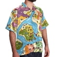 thumbnail image 2 of Atlas Men's Short Sleeve Hawaiian Shirt, Poplin Casual Printed Button Down, Summer Beach Unisex Shirts, 2 of 6