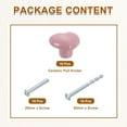 thumbnail image 3 of Uxcell Ceramic Cabinet Knobs, 10 Pack Pink Heart Shaped Drawer Knobs, 36mm/1.42" Dresser Knob Pulls Handle with Screws for Vanity, 3 of 7