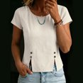 thumbnail image 5 of ByworldtasicNo Boundaries Casual Blouses for Women Short Sleeve Cute Tops Dressy Cute Trendy 2026 Basic T Shirt, 5 of 6