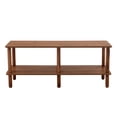 thumbnail image 5 of TV Stand, Modern Entertainment Center Table with Open Storage Shelf, Rounded Rubber Wood Legs, Wooden 2-Tier TV Stand For Living Room Bedroom, Easy Assembly, 5 of 9