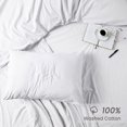 thumbnail image 2 of Bioweaves 100% Organic Washed Cotton Percale Weave Pillow Cases Standard Size GOTS Certified Queen Pillow Covers, Envelope Closure – Set of 2, White, 2 of 8